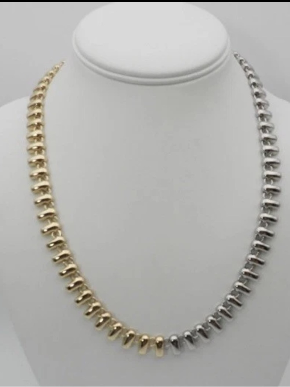 On 34th Two-Tone All Around Chain Necklace 18" Gold Silver Macy’s NWT $39.50